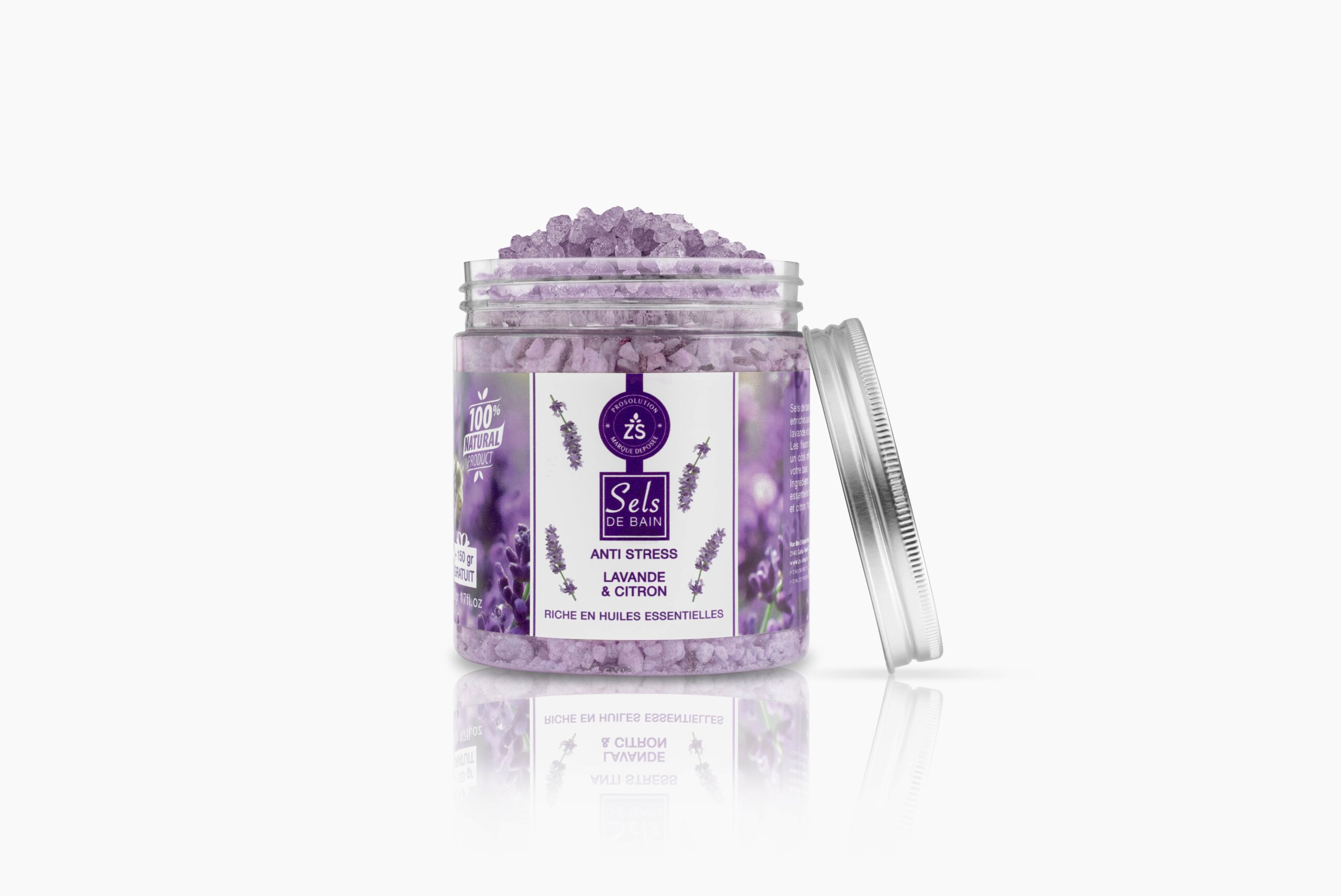 Sel de bain lavande